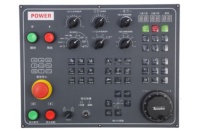 Machine control panel