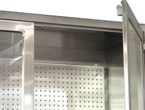 Pegboard stainless steel cupboard