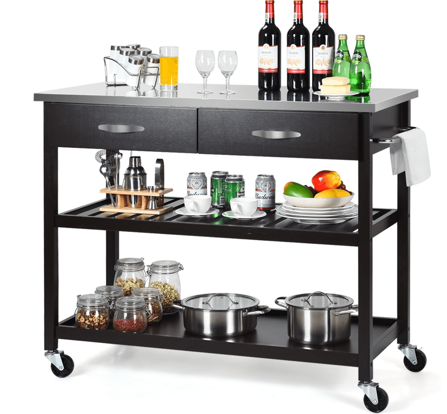 Stainless steel dining cart