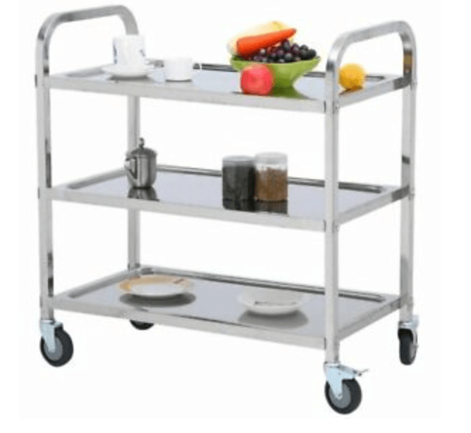 Stainless steel residential trolley