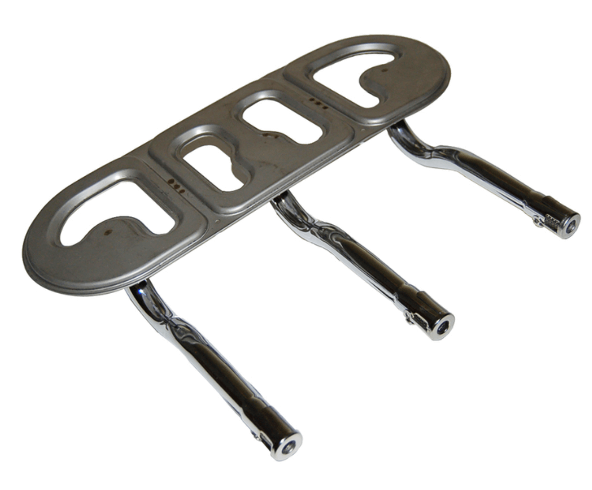 Triple oval stainless steel BBQ burner