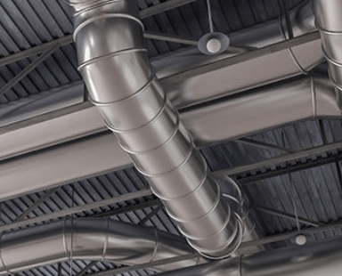 Stainless steel spiral and regular ducts