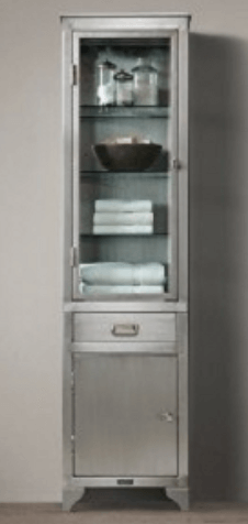 Clearview stainless steel bathroom storage unit