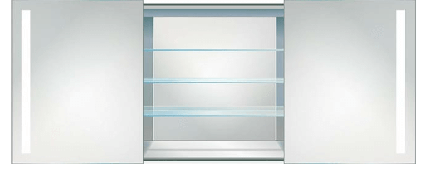 Glass shelves