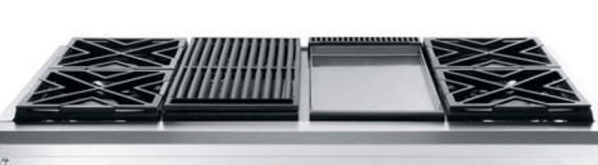 Patterned, linear, and sheet grill cooktops