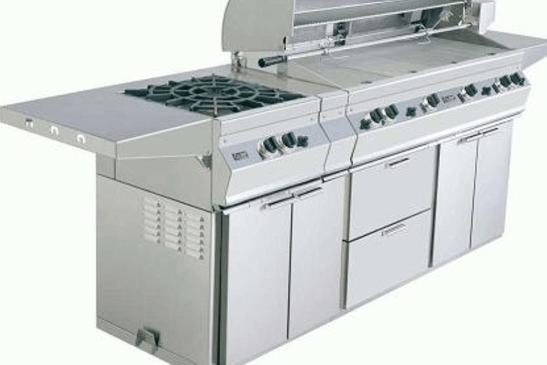 Stainless steel BBQ cabinet with different cooktops