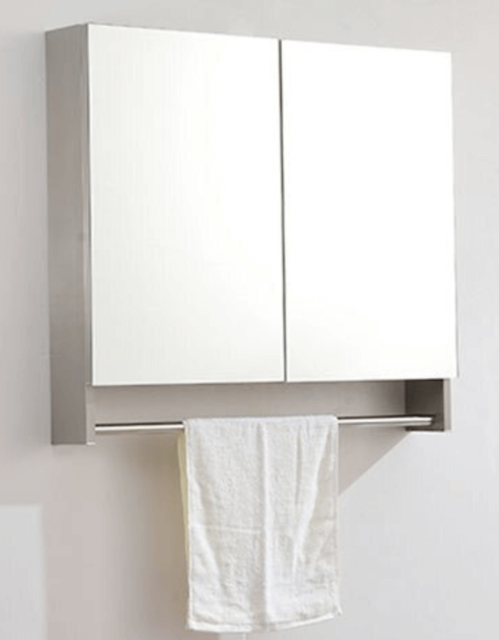 Stainless steel bathroom cabinet hanging rod