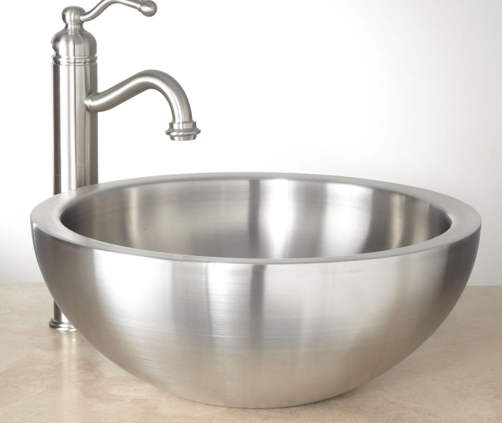 Stainless steel vessel sink