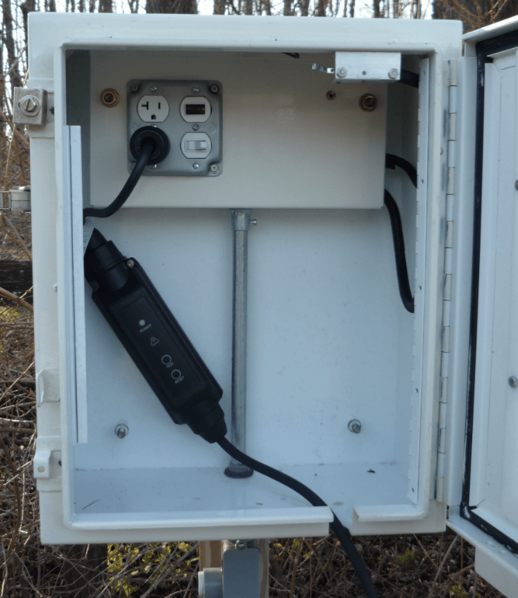 Stainless steel EV charger enclosure