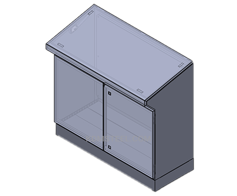 2 door custom desk console enclosure