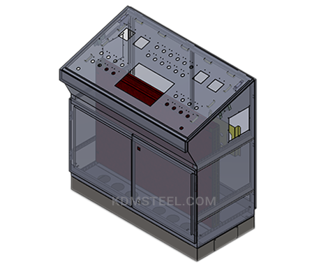 double door steel washdown electrical enclosure