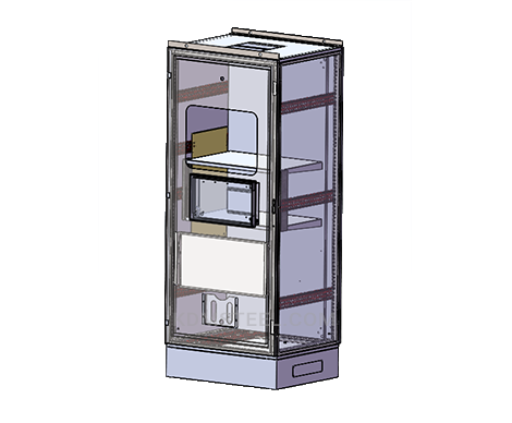 free standing modular nema 2 enclosure with window