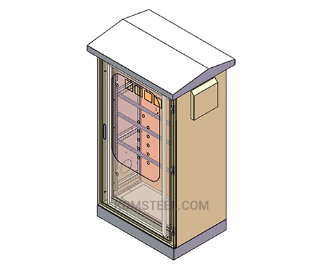 outdoor free standing weatherproof electrical enclosure with window