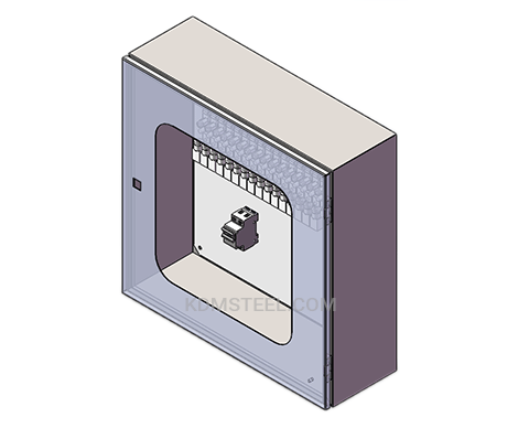 Caja de plc con ventana de visualización