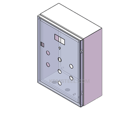 Caja de plc con pulsador