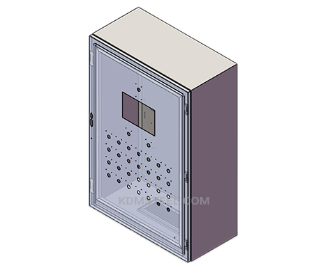 hinged Push Button Enclosure with window