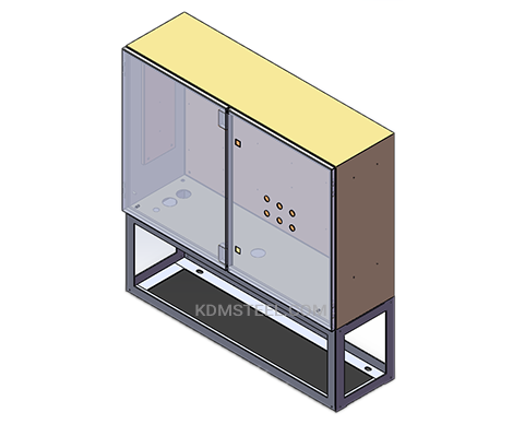 stainless steel double door electrical pedestal enclosure