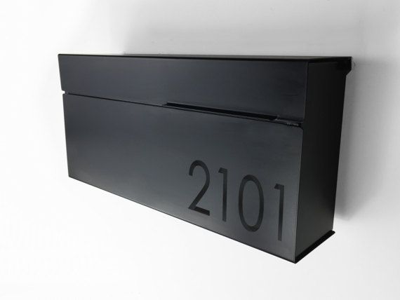 Black-powder Wall-mount stainless steel mailbox