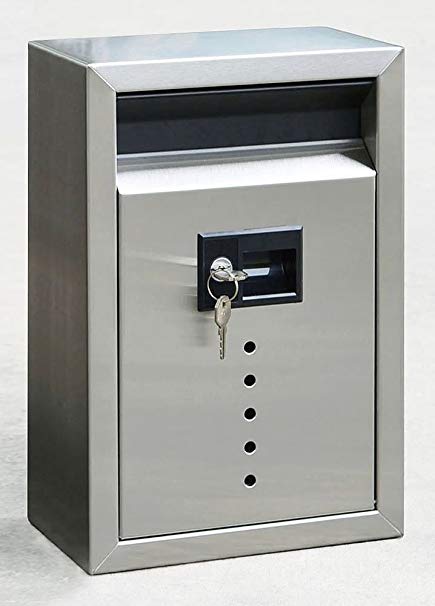 Lockable Wall-mount stainless steel mailbox