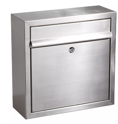 Rectangular Wall-mount stainless steel mailbox