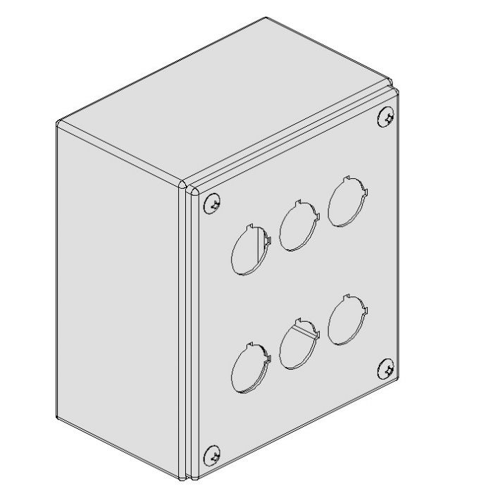 Draft of EMC box with holes