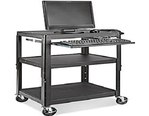 Black Warehouse Computer Cart