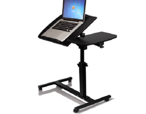 Height-Adjustable Warehouse Computer Cart