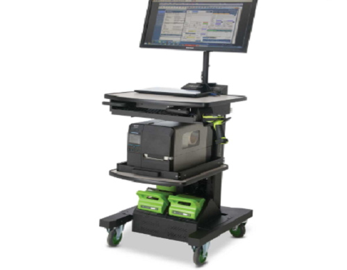 Warehouse Mobile Computer Cart