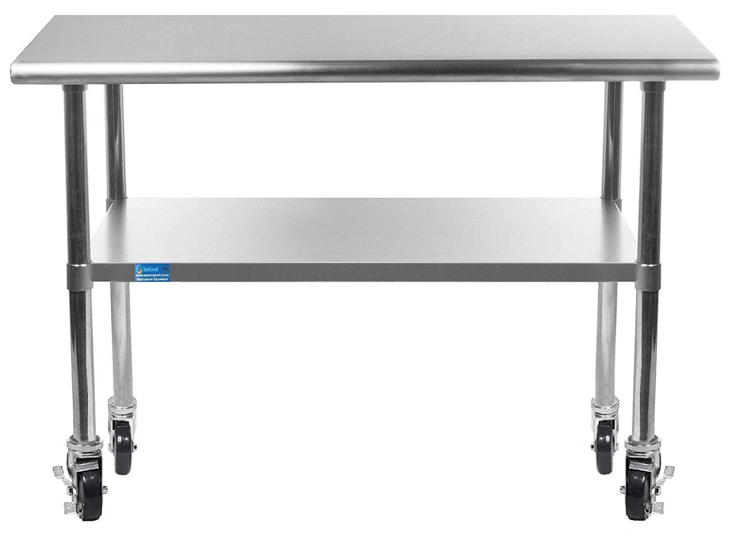 Under-Shelf Stainless Steel Prep Table