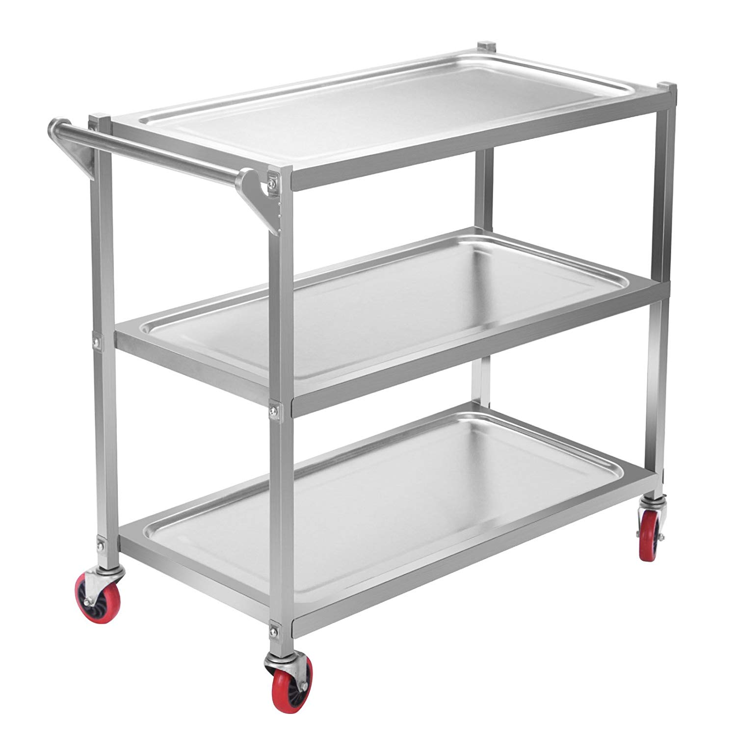 3 Shelf Commercial Bus Stainless Steel Cart