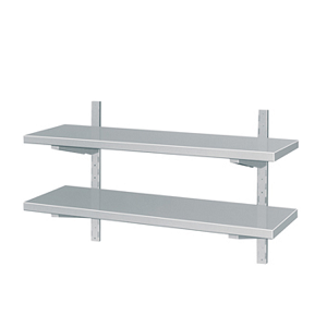 2 Layers Stainless Steel Wall Shelf