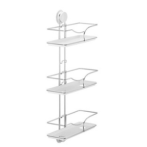 3 Tier Stainless steel wall mounted hang up suction bathroom storage