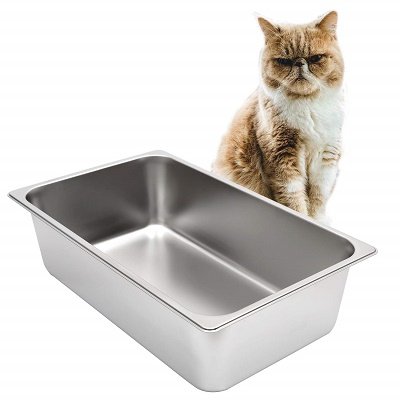 Non-Stick Smooth Surface Stainless Steel Litter Box