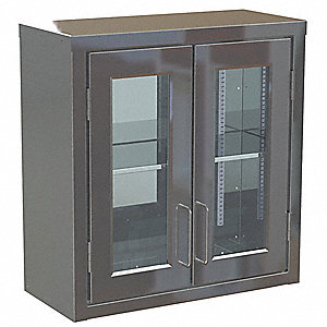 Metal Wall Mount Cabinet with Clearview Doors