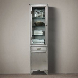 Stainless Steel Cabinet Tall Restoration Hardware