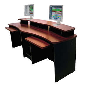 Two-Person Workstation Console With 20 Total Rack Spaces