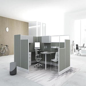 Contemporary Cubicles Office Partition Workstation