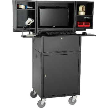 Fold-out Mobile Computer Cabinet