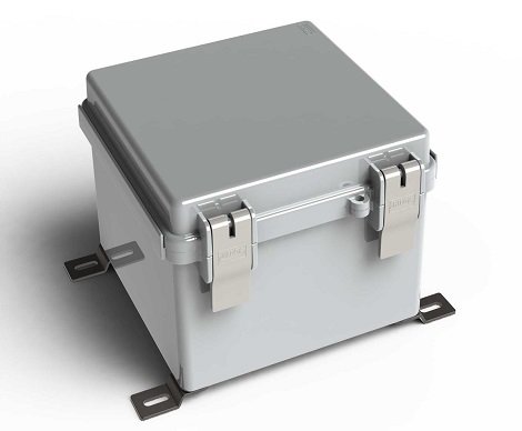 Hinged Cover Stainless Steel Outdoor Pole Mount Enclosure