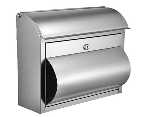 Sheet Metal Mailbox with Newspaper Slot