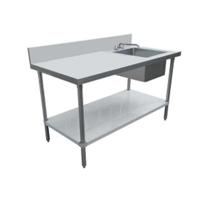 24_X 60_ Stainless Steel Table With Sink