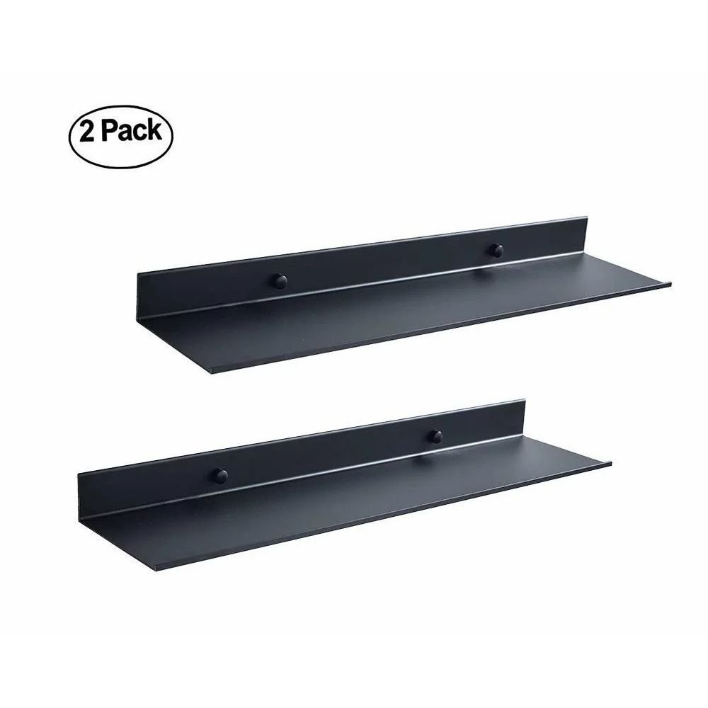 Bathroom Matte Black Stainless Steel Floating Shelves