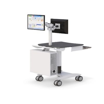 Dual Monitor Heavy-duty Computer Cart