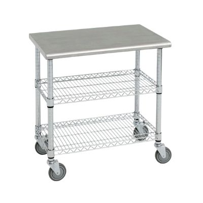 Expressly Solid Stainless Steel Kitchen Cart