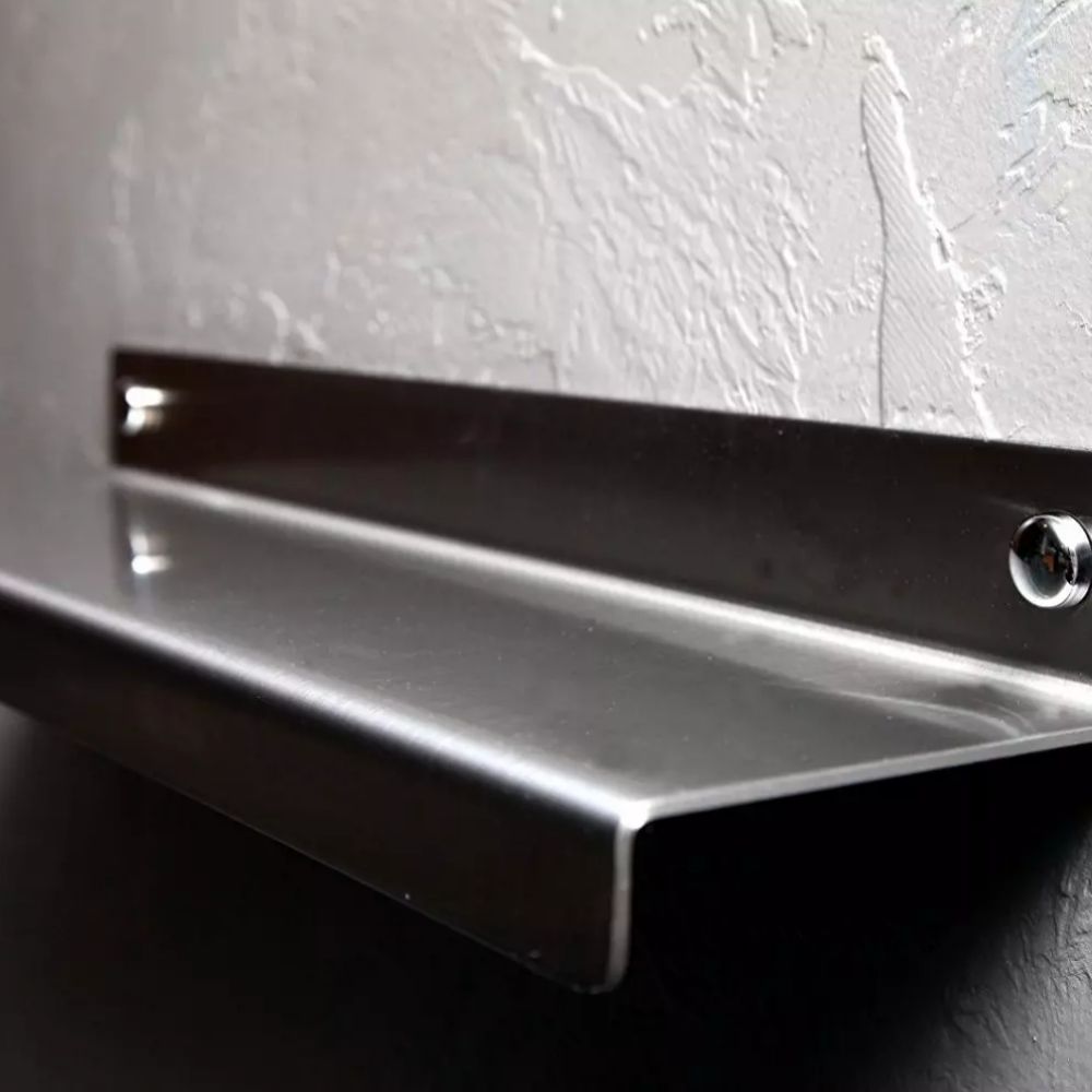 Reversible Stainless Steel Floating Shelves