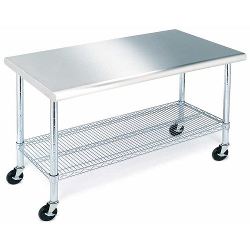 Stainless Steel Table with Trolleys